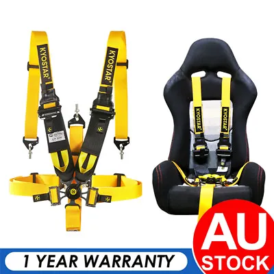 AU Yellow SFI16.1 5-Point Camlock Quick Release Racing Seat Belt Harness KYOSTAR • $129.99