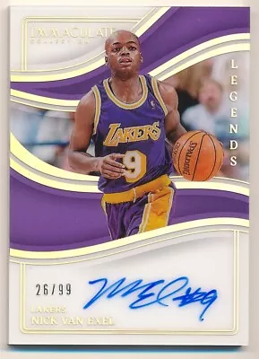 Nick Van Exel 2022/23 Immaculate Collection Legends Autograph Lakers Auto #26/99 • $12.50