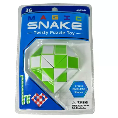 New Magic Snake Green Twisty Puzzle Nostalgic Toy Create Endless Shapes • $12.95