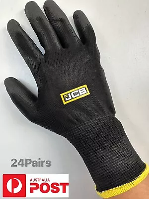 24 Pairs PU Coated Safety Work Gloves Mechanic General Purpose Garden Builder M • $29.99