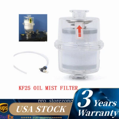 $50.32 • Buy Oil Mist Filter For Vacuum Pump Fume Separator Exhaust Filter KF25 Interface NEW