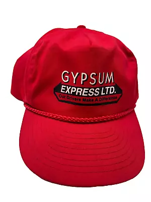 Gypsum Express LTD Trucker Vintage Hat Cap Snapback Red Trucking Company R1D • $8.99