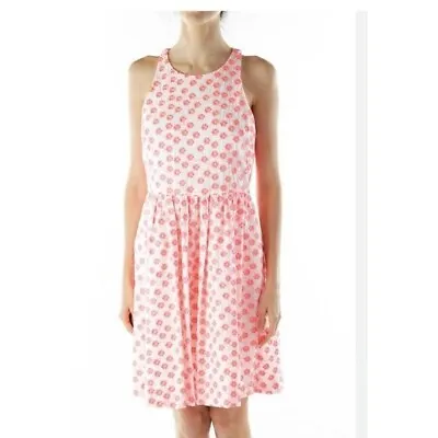 J Crew Sleeveless Dress 100% Cotton Womens Size 0 Girls 14/16 Neon Racerback • $16.09