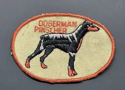 Doberman Pinscher Embroidered Patch VINTAGE (RARE FIND) STAINS DIRTY  • $15.99