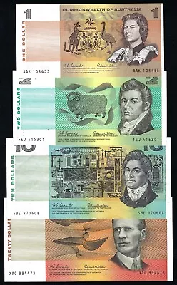 Commonwealth Of Australia 1966 Coombs/Wilson $1 $2 $10 $20 Banknote Set • $1.25