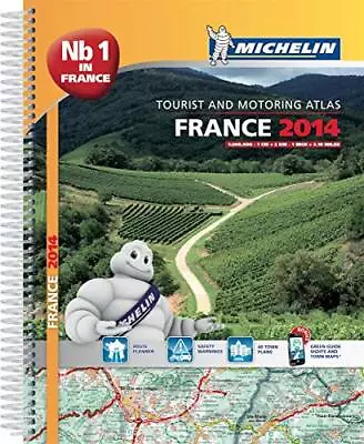 France 2014 A4 Spiral Atlas (Michelin Tourist And Mot... By Michelin Maps & Guid • £6.99