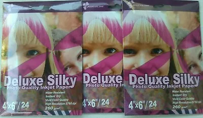 $10 • Buy 48 Sheets 4x6  Semi Glossy / Satin Photo Paper 260 Gsm 6x4   Super White Silky