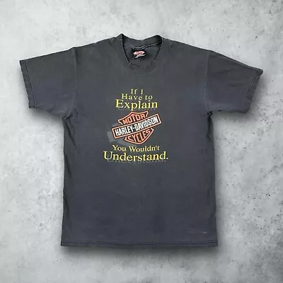 Vintage 90s Harley Davidson You Wouldn't Understand Motorcycle T-Shirt Medium • $29.99