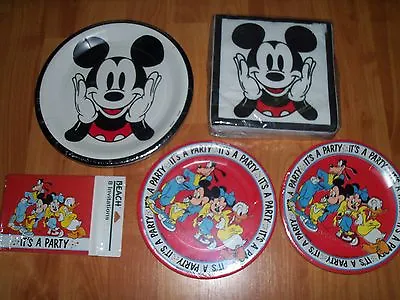 Mickey Mouse Birthday Party Supplies Multi-color 6pc Lot Beach NOS • $47.99