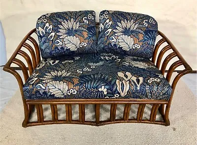 Vintage Ficks Reed Coastal Bamboo And Rattan Love Seat • $3450