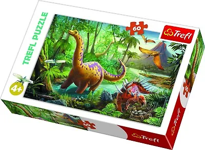 £7.99 • Buy Trefl 60 Piece Kids Large Dinosaur Migration Animals Forest Jigsaw Puzzle NEW