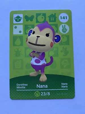 $4.80 • Buy 141 NANA Animal Crossing Amiibo Card #141 Authentic ACNH