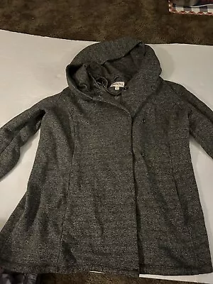 Merona Women's Gray ButtonUp Hoodie Sweatshirt Jacket-Size XL- • $14