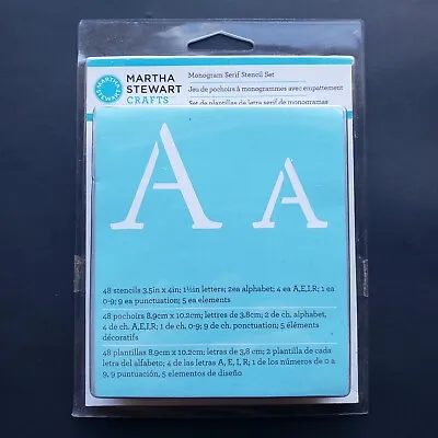 Martha Stewart Monogram Serif Stencil Set 1.5  Alphabet Letters Punctuation New • $10.54