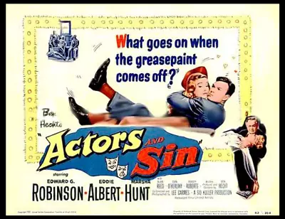 Actor's And Sin - Edward G. Robinson  Eddie Albert  - 1952 Rare Comedy • £3.85