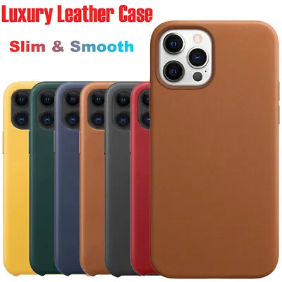 $14.99 • Buy For IPhone 12 11 Pro Max XR XS 7 8 SE Plus Case, Luxury Leather Slim Cover Case