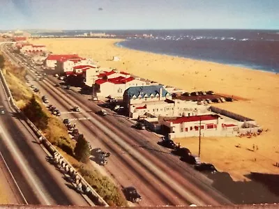 Santa Monica Beach CA Movie Star Homes On Pacific Coast Highway Vtg Postcard • $6.49