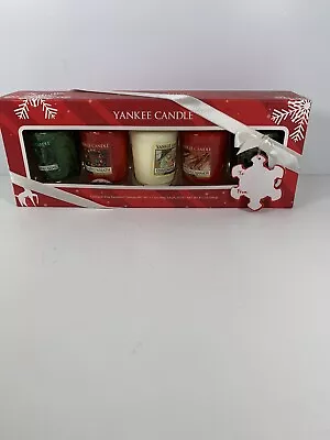 Yankee Candle -5 PACK Christmas Votive GIFT Set - Samplers NEW In BOX • £20.89