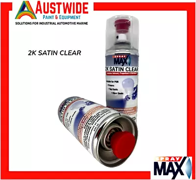 Spray Max 2k Satin Clear Touch Up Spray Solid Diy Automotive Top Coat 400mls • $47.50