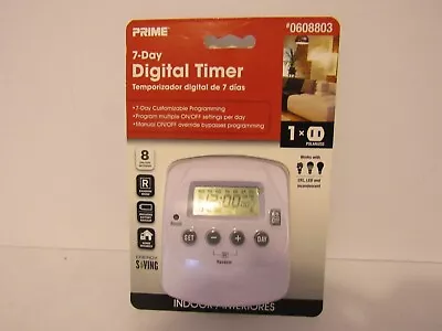 Prime #0608803 7-Day Digital Timer Programmable Indoor • $14.03