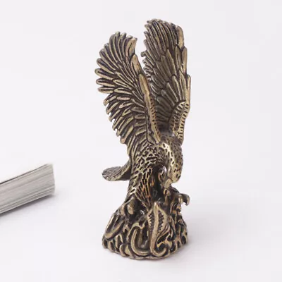 Bronze Flying Eagle Statue Brass Miniatures Figurines Home Decorations Cra@jx • £5.57