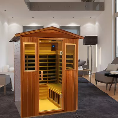 4 Person Indoor Wet Dry Traditional Sauna Steam Spa W/LED Bluetooth Sound System • $4559.99