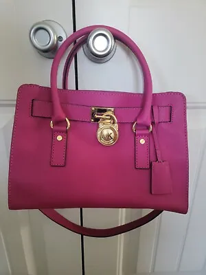 Michael Kors Hamilton Satchel Bag  Fuchsia Color • $90