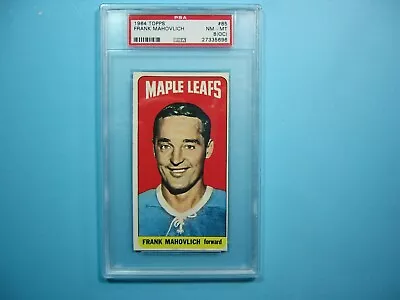 1964/65 Topps Tallboy Nhl Hockey Card #85 Frank Mahovlich Psa 8 Nmmint Oc Sharp+ • $489.99