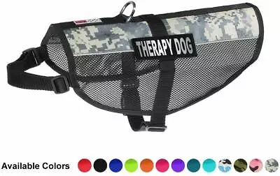 THERAPY DOG Service Mesh Vest With Removable Reflective Patch Size 13  - 38  • $13.99