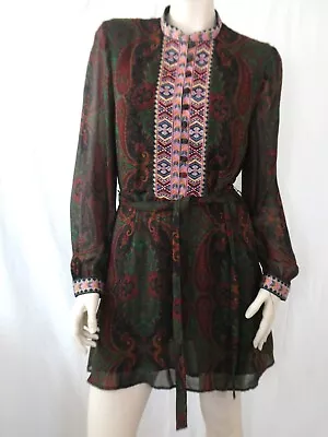 Fabulous Vintage Paisley Ethnic Style Mini Dress/blouse From Zara UK12/14 (M) • $31.08