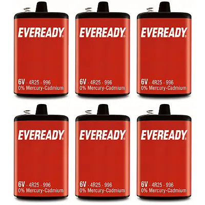 EVEREADY 4R25 6V Battery 6 Volt 996 PJ996 430 908 908S Lantern 4R25X 4R25RZ/B • £85