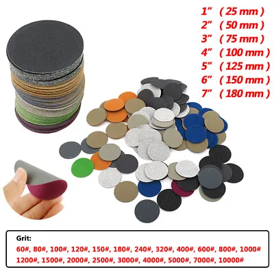 Dry & Wet Ø1/2/3/4/5/6/7  Hook & Loop Sanding Discs Sandpaper Grit 60# To 10000# • $6.39