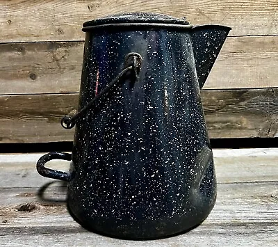 1940s USN The Vollrath Co. Graniteware Cowboy Coffee Pot 12  • $44.99