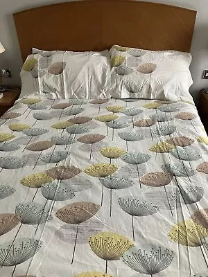 Sanderson Dandelion Clock Double Duvet Cover And Pillowcases • £20