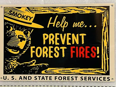 Vintage Style National Park  Prevent Forest Fire Steel Metal Heavy Quality Sign • $49.99