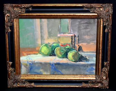 Oil Painting Still Life With Apples Signed Jean-Pierre Valadier (1926) • $373.12