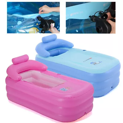$53 • Buy Blowup Adult Spa PVC Folding Portable Bathtub Warm Inflatable Bath Tub 3-Color