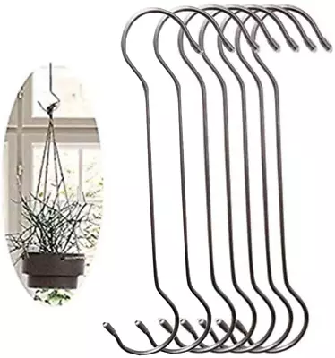 6 Pack 16 Inch Extra Large S Hooks Heavy Duty Plant Hanging Hooks Long S Shaped • $10.58