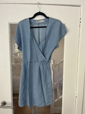 £2.20 • Buy Asos Denim Blue Lyocel Dress Size 14 Wrap