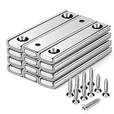 MIKEDE Strong Magnets Bar 70LB Neodymium Rare Earth Magnet Heavy Duty 12 Pack  • $29.23