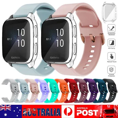 For Garmin Venu SQ/SQ 2 Music Silicone Wrist Strap Band + TPU Full Watch Cover • $8.55