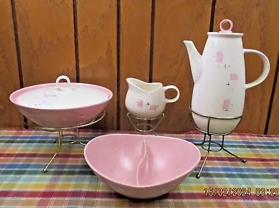 Vintage  Tickled Pink  Vernon Ware Plates & Bowls By Metlox • $10.49