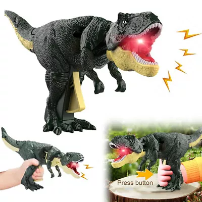 Trigger Dinosaur Toys T-Rex Bite Fury Funny Press Dinosaur Novelty Toy W/ Lights • $12.98