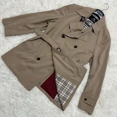 Burberry Black Label Nova Check Beige Trench Coat Belted Men Size M Used • $113