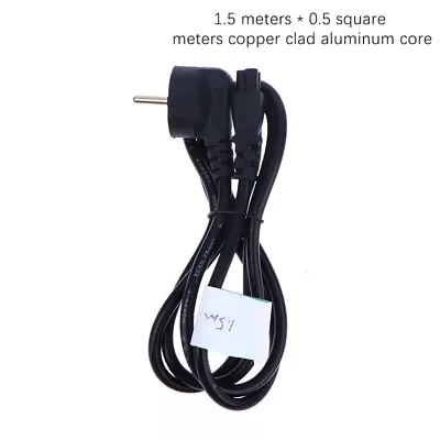 EU Power Cable Laptop 3-pin Power Adapter Cord Charger Plug Extension Cord • £6.74
