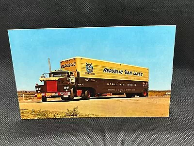 Advertising Postcard Republic Van & Storage Co. Tractor Trailer • $5.99