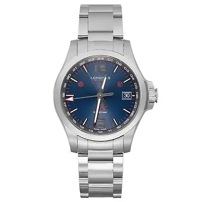 Longines Conquest V.H.P. GMT 41mm Steel Blue Dial Quartz Watch L3.718.4.96.6 • $999