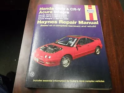 Haynes - Honda Civic CR-V & Acura Integra Repair Manual - 42025 • $15