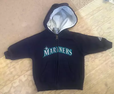 Seattle Mariners Baseball Infant Size 3/6 Adidas Hoodie Jacket Used • $17.99