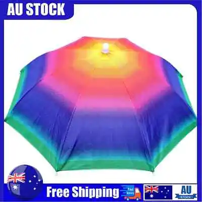 $9.69 • Buy Portable Rain Umbrella Hat Foldable Outdoor Sun Shade Waterproof Camping Cap AU